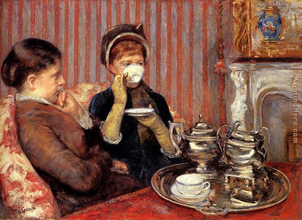 Tea painting - Mary Cassatt Tea art painting